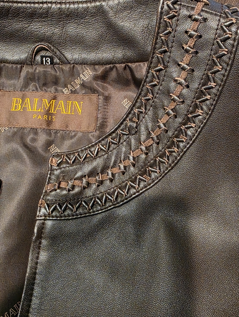 Balmain Leather Jacket Size Medium - Picture 15 of 16
